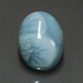 8.88 ct Blue Larimar Gemstone, Larimar Gem in Oval Cabochon Shape for Sale.