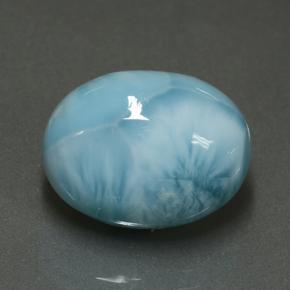 8.88 ct Blue Larimar Stone, Natural Larimar in Oval Cabochon Shape for Sale
