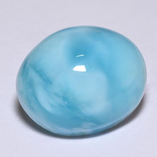 4.96 ct Blue Larimar Stone, Natural Larimar in Oval Cabochon Shape for Sale