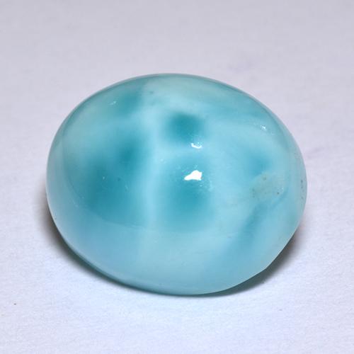 4.78 ct Blue Larimar Gemstone, Larimar Gem in Oval Cabochon Shape for Sale.