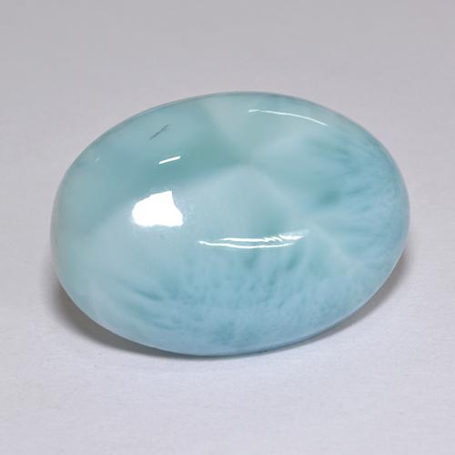 9.39 ct Blue Larimar Stone, Natural Larimar in Oval Cabochon Shape for Sale