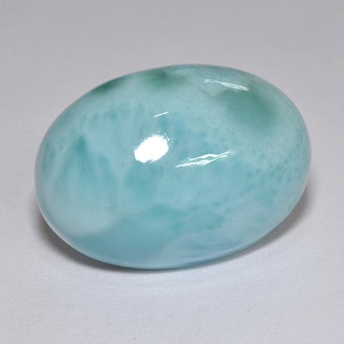 12.10 ct Blue Larimar Stone, Natural Larimar in Oval Cabochon Shape for Sale