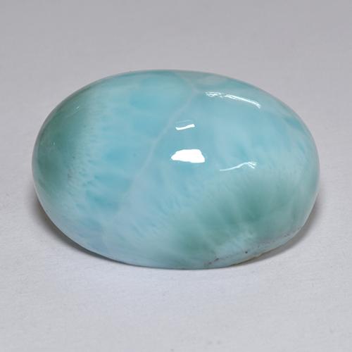 11.22 ct Blue Larimar Gemstone, Larimar Gem in Oval Cabochon Shape for Sale.