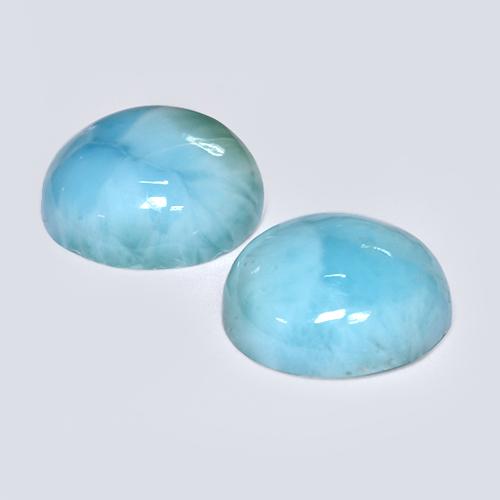 Larimar Gemstones in 10 mm (calibrated) Size for Sale, Larimar Stones in Blue Color