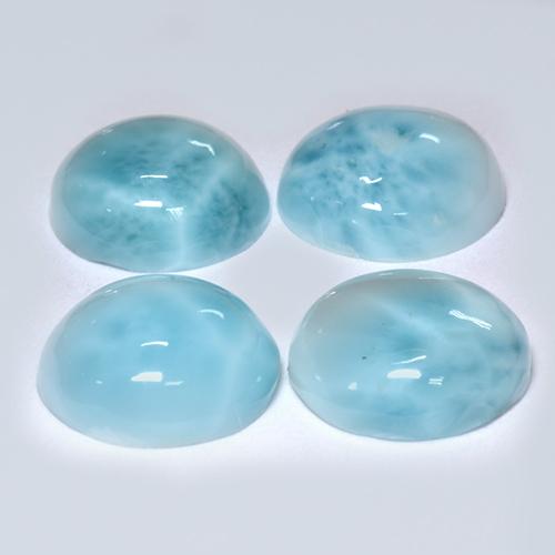 Larimar Gemstones in 10 mm (calibrated) Size for Sale, Larimar Stones in Bright Blue Green Color