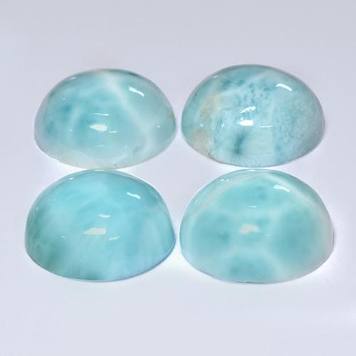 Larimar Gemstones in 10 mm (calibrated) Size for Sale, Larimar Stones in Light Blue Green Color