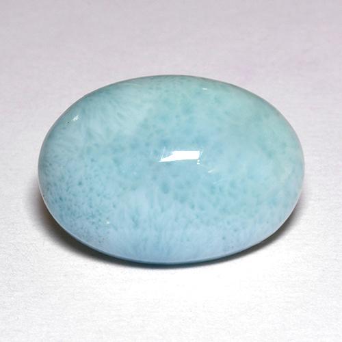 4.71 ct Blue Larimar Gemstone, Larimar Gem in Oval Cabochon Shape for Sale.