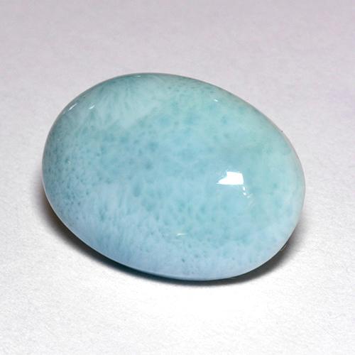 4.71 ct Blue Larimar Stone, Natural Larimar in Oval Cabochon Shape for Sale