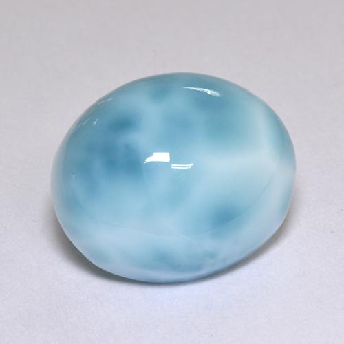 5.05 ct Blue Larimar Stone, Natural Larimar in Oval Cabochon Shape for Sale