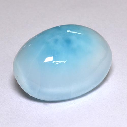 5.51 ct Blue Larimar Stone, Natural Larimar in Oval Cabochon Shape for Sale