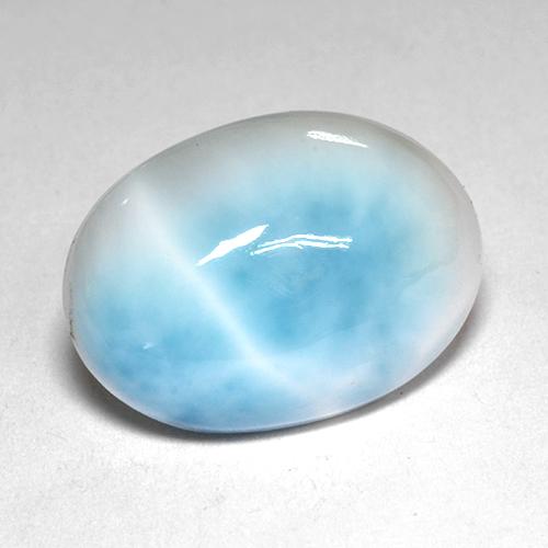 4.91 ct Blue Larimar Stone, Natural Larimar in Oval Cabochon Shape for Sale