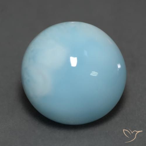 6.20 ct Blue Larimar Stone, Natural Larimar in Round Cabochon Shape for Sale