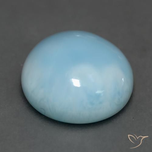 Larimar Gemstone in 12 mm (calibrated) Size for Sale, Larimar Stone in Aqua Blue Color