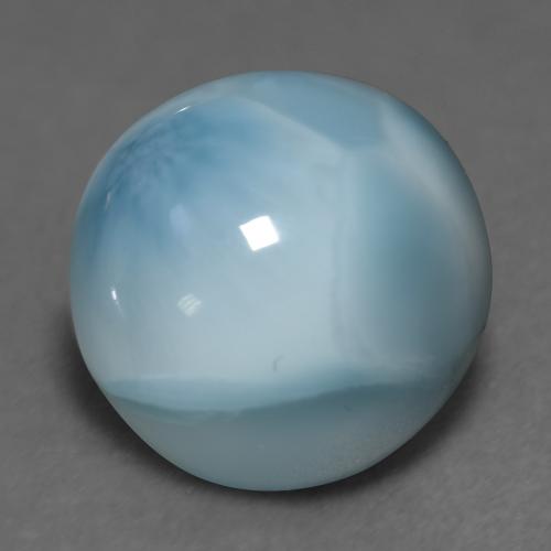 Medium Blue Larimar Gem - 6.5ct Round Cabochon (ID: 541489)