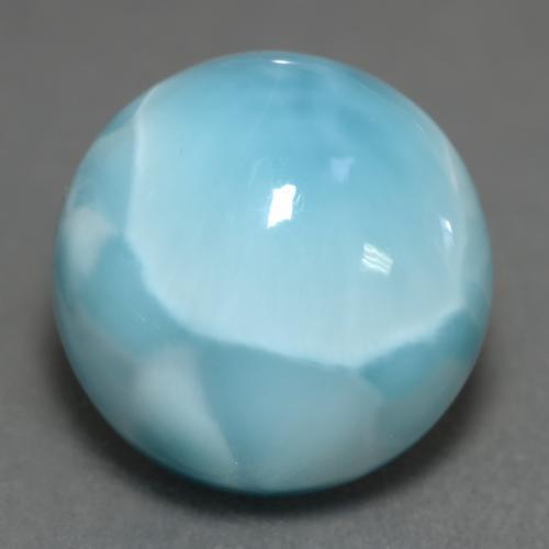 7.07 ct Blue Larimar Stone, Natural Larimar in Round Cabochon Shape for Sale