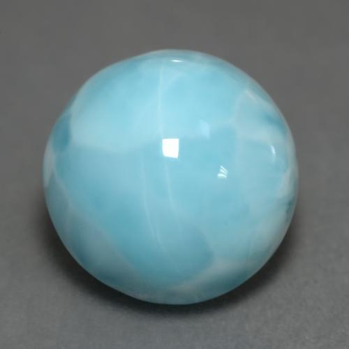 6.64 ct Blue Larimar Stone, Natural Larimar in Round Cabochon Shape for Sale