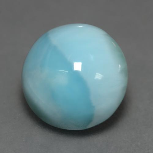 6.45 ct Blue Larimar Gemstone, Larimar Gem in Round Cabochon Shape for Sale.