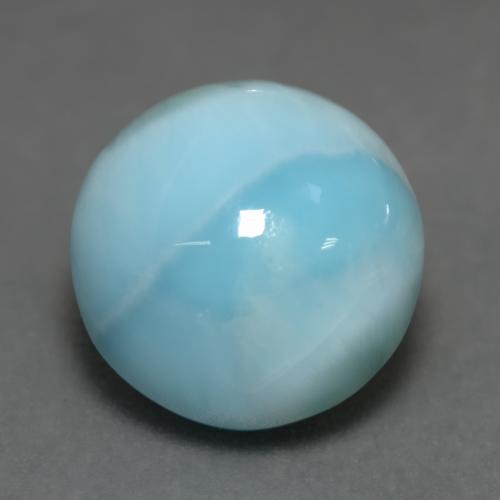 6.45 ct Blue Larimar Stone, Natural Larimar in Round Cabochon Shape for Sale