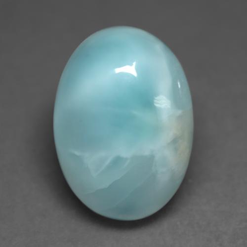 6.65 ct Turquoise Larimar Stone, Natural Larimar in Oval Cabochon Shape for Sale