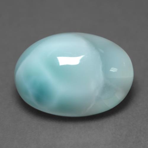 4.83 ct Turquoise Larimar Gemstone, Larimar Gem in Oval Cabochon Shape for Sale.