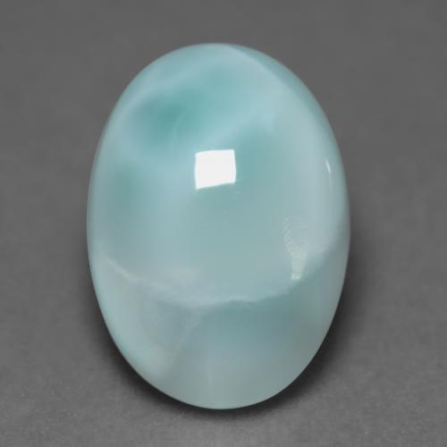 4.83 ct Turquoise Larimar Stone, Natural Larimar in Oval Cabochon Shape for Sale