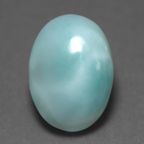 Светло-сине-зеленый Ларимар Камень - 5.3ct Овал Кабошон (ID: 541505)