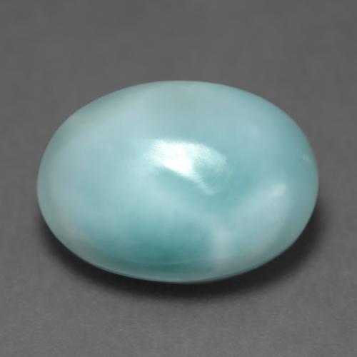 5.27 ct Turquoise Larimar Stone, Natural Larimar in Oval Cabochon Shape for Sale