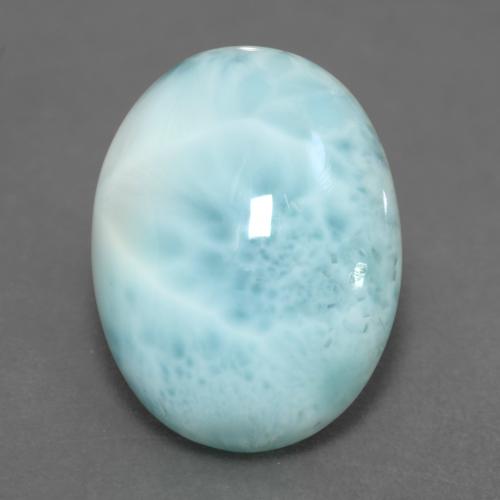 6.27 ct Turquoise Larimar Gemstone, Larimar Gem in Oval Cabochon Shape for Sale.