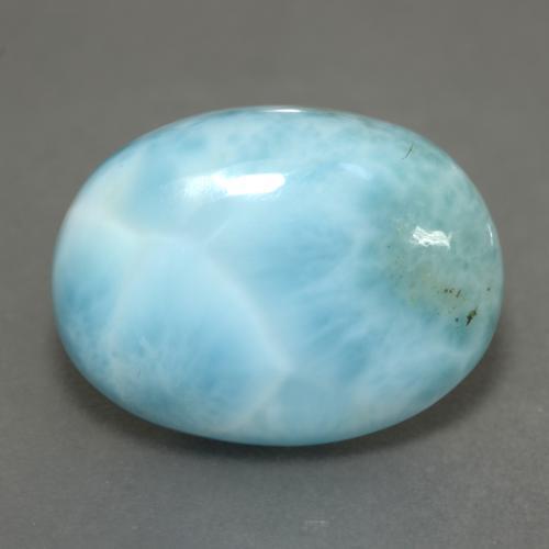 7.96 ct Turquoise Larimar Stone, Natural Larimar in Oval Cabochon Shape for Sale