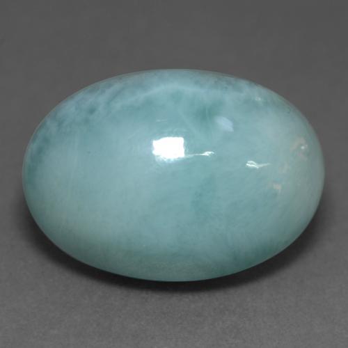 12.44 ct Turquoise Larimar Gemstone, Larimar Gem in Oval Cabochon Shape for Sale.