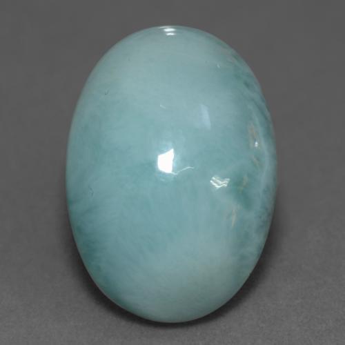 12.44 ct Turquoise Larimar Stone, Natural Larimar in Oval Cabochon Shape for Sale