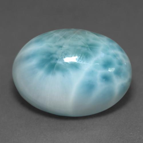11.75 ct Turquoise Larimar Gemstone, Larimar Gem in Oval Cabochon Shape for Sale.