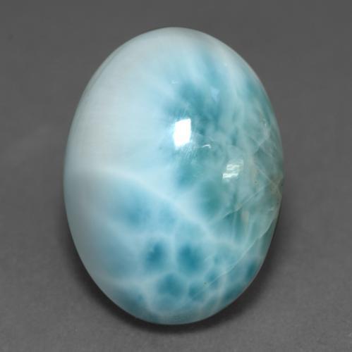 11.75 ct Turquoise Larimar Stone, Natural Larimar in Oval Cabochon Shape for Sale