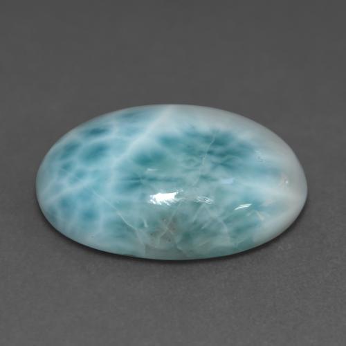 Larimar Gemstone in 18 x 13 mm (calibrated) Size for Sale, Larimar Stone in Light Blue Green Color