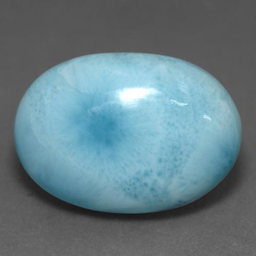 Celeste Larimar Gem - 12.4ct Ovale cabochon (ID: 541680)