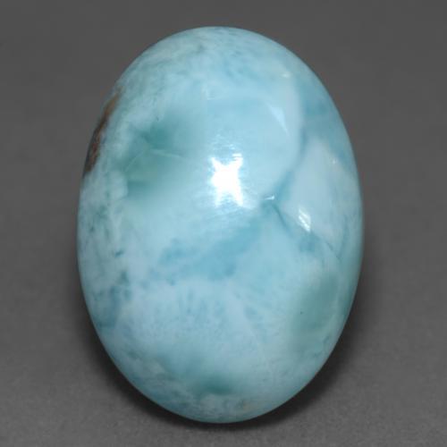 12.36 ct Blue Larimar Stone, Natural Larimar in Oval Cabochon Shape for Sale