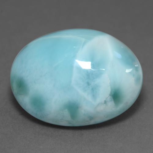 10.11 ct Blue Larimar Gemstone, Larimar Gem in Oval Cabochon Shape for Sale.