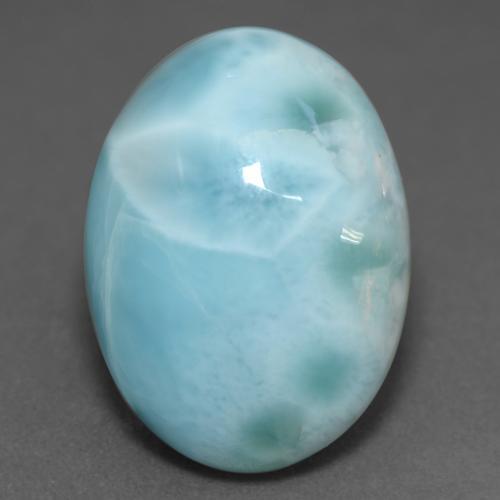 10.11 ct Blue Larimar Stone, Natural Larimar in Oval Cabochon Shape for Sale