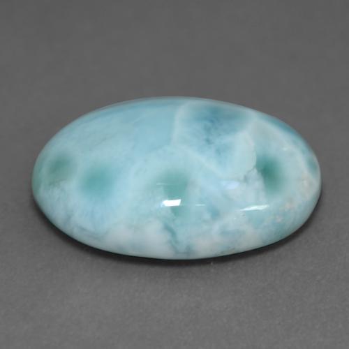 Larimar Gemstone in 18 x 13 mm (calibrated) Size for Sale, Larimar Stone in Light Greenish Blue Color