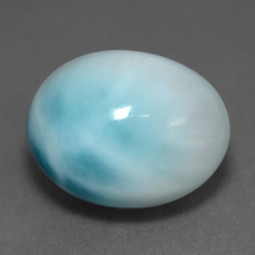 Azul claro Larimar Gema - 10.4ct Cabujón Óvalo (ID: 541685)