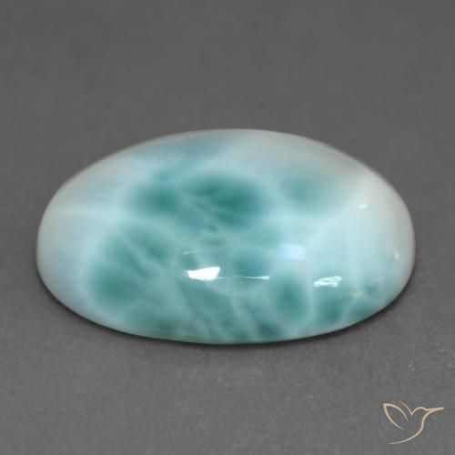 Larimar Gemstone in 18 x 13 mm (calibrated) Size for Sale, Larimar Stone in Light Blue Color