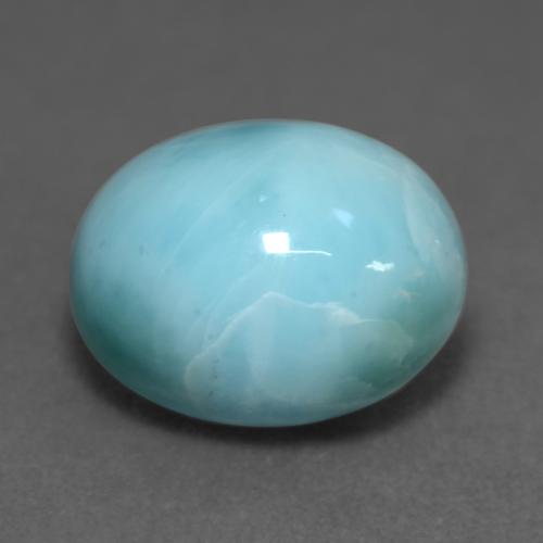 Sea Foam Blue Larimar Gem - 4.7ct Ovale cabochon (ID: 541688)