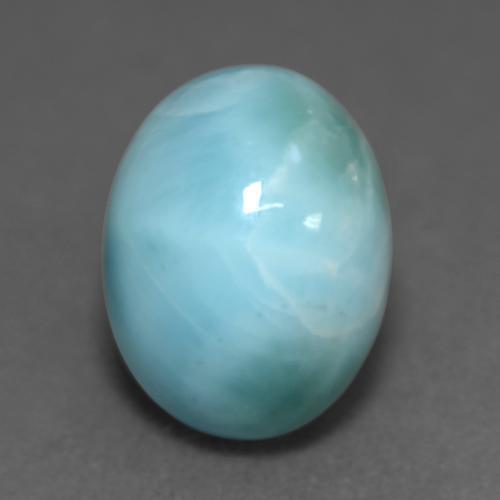 4.69 ct Blue Larimar Stone, Natural Larimar in Oval Cabochon Shape for Sale