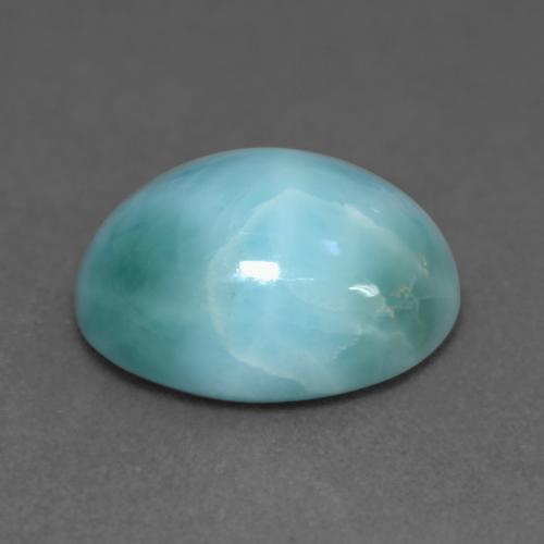 Larimar Gemstone in 11.9 x 9.1 mm Size for Sale, Larimar Stone in Sea Foam Blue Color