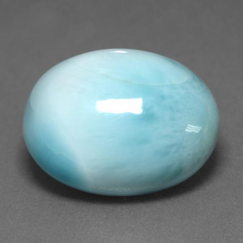 hellblau-grün Larimar Edelstein - 9ct Oval Cabochon (ID: 541948)
