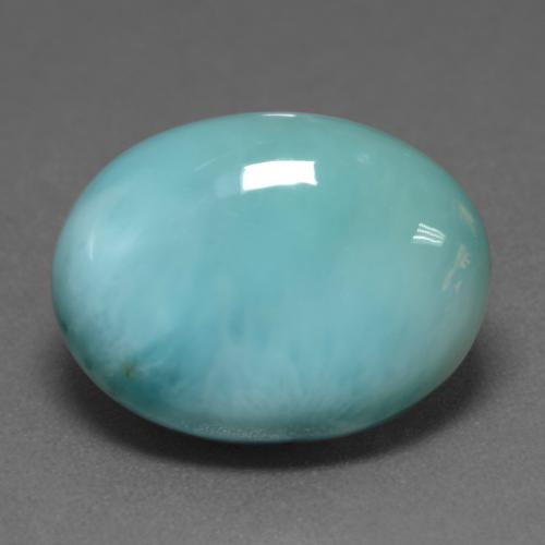 8.43 ct Turquoise Larimar Gemstone, Larimar Gem in Oval Cabochon Shape for Sale.