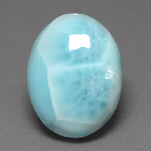 7.92 ct Turquoise Larimar Stone, Natural Larimar in Oval Cabochon Shape for Sale