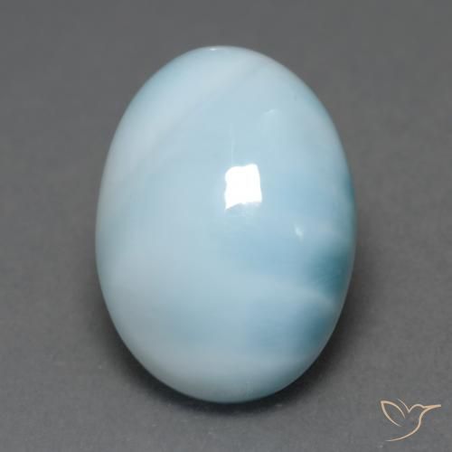 5.91 ct Oval Larimar, 14 x 10.2 mm From the Dominican Republic, Photo A