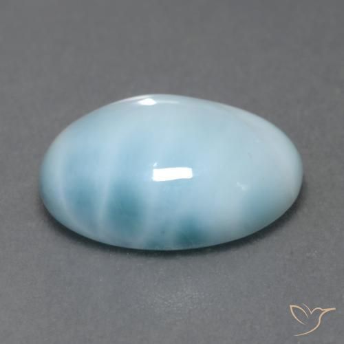 Larimar Gemstone in 14 x 10 mm (calibrated) Size for Sale, Larimar Stone in Light Sky Blue Color