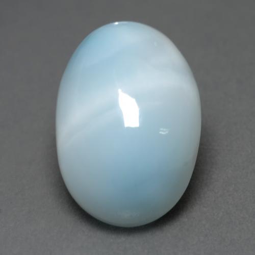 6.65 ct Blue Larimar Gemstone, Larimar Gem in Oval Cabochon Shape for Sale.